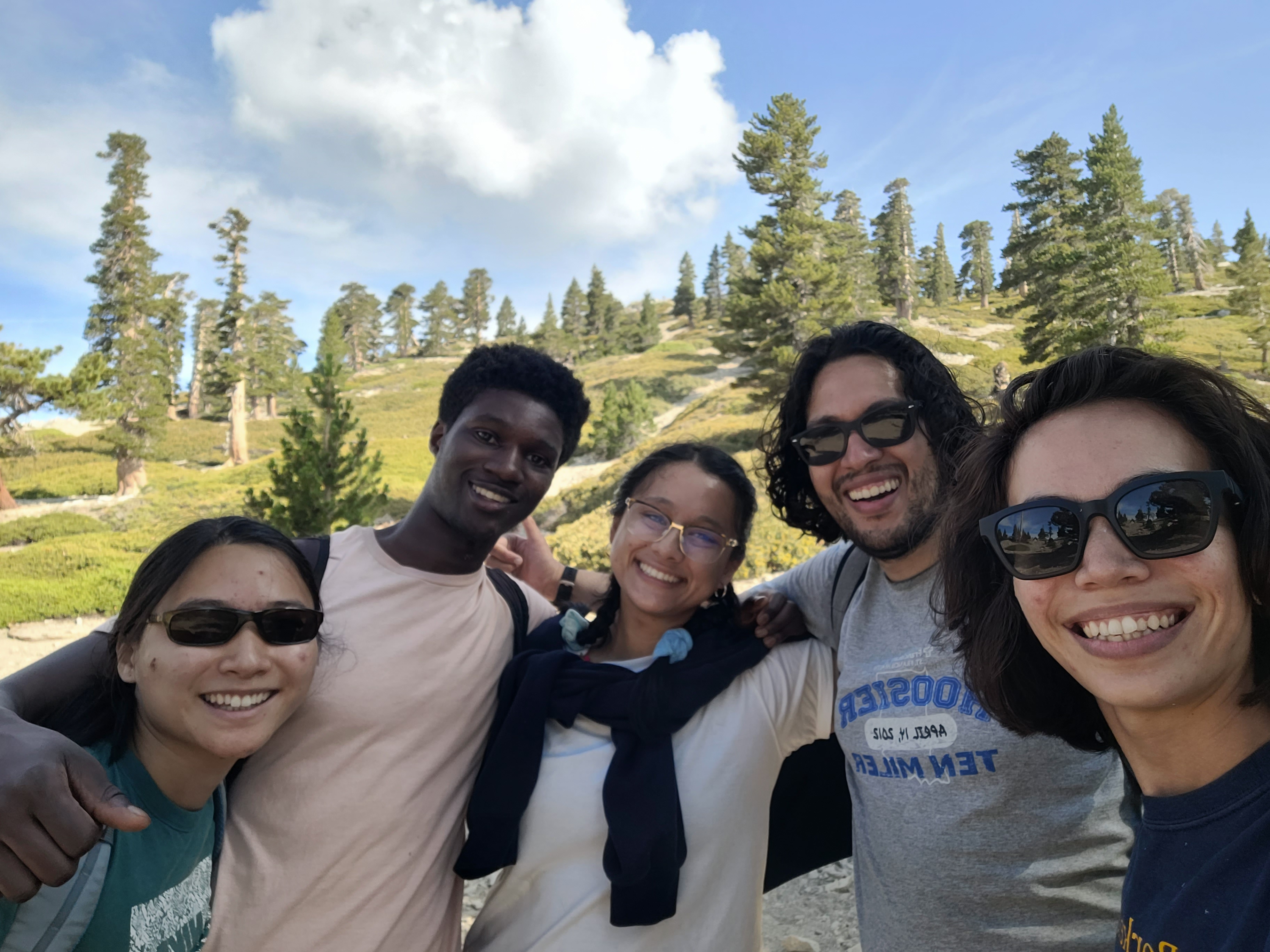 PRiME 2022 participants on a hike to Mt. Baldy near Claremont, CA.